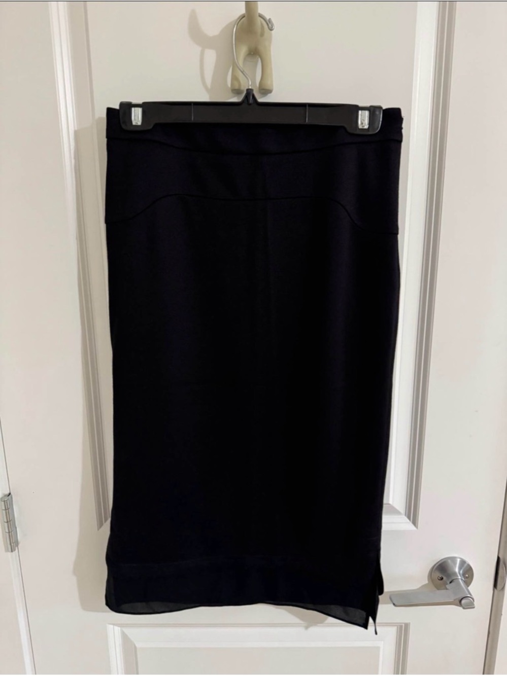 Sleek Black Pencil Skirt - Tailored Office Essential